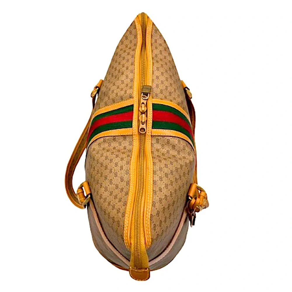 GUCCI GG Sherryline Oversized Tote Bag With: Double Zip Padlock Key Hangtag